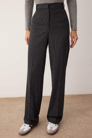 Pantaloni a vita alta - Grigio