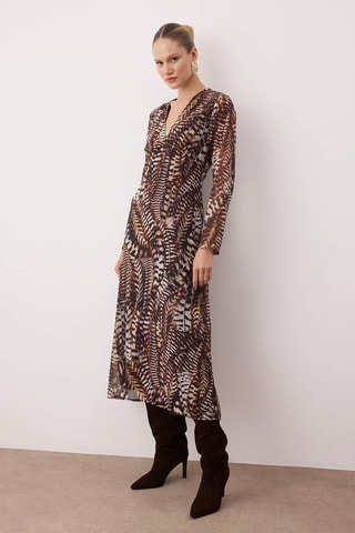 Abito midi - Marrone