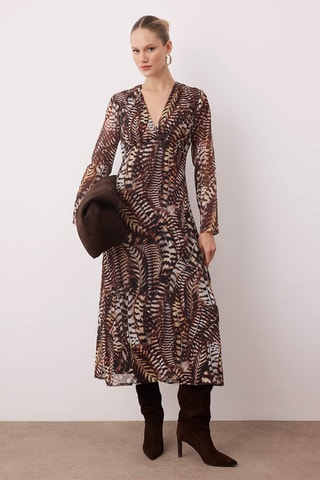 Abito midi - Marrone