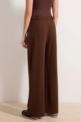 Pantaloni wide legs - Marrone scuro