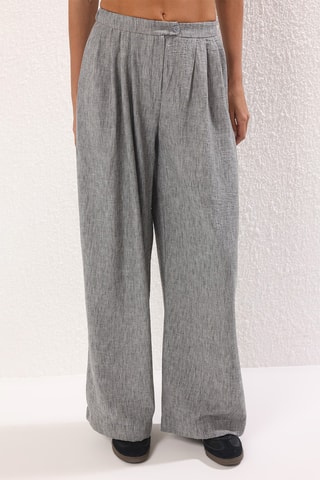 Pantalon palazzo - Gris