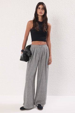 Pantalon palazzo - Gris