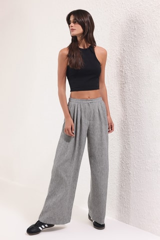 Pantalon palazzo - Gris