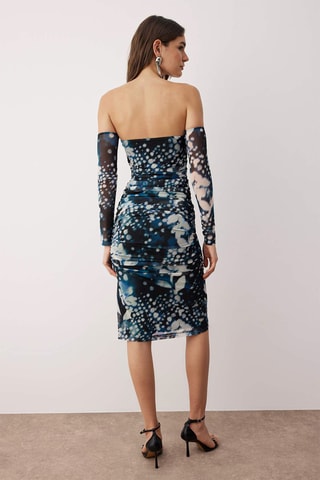 Abito a tubino - Blu e nero