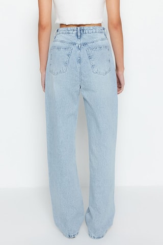 Jeans straight a vita alta - 