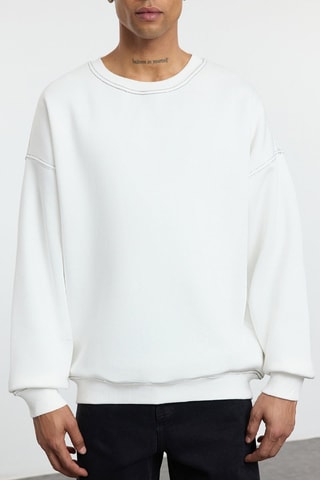 Felpa oversize - Bianco