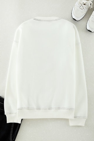 Felpa oversize - Bianco