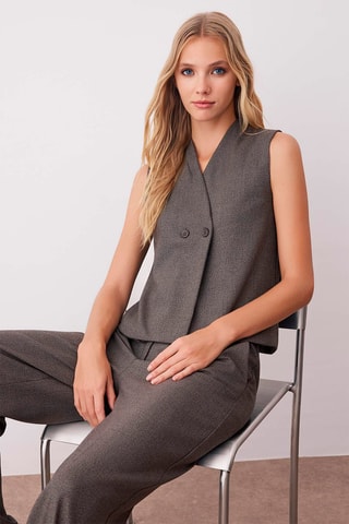 Gilet da completo e pantaloni - Taupe