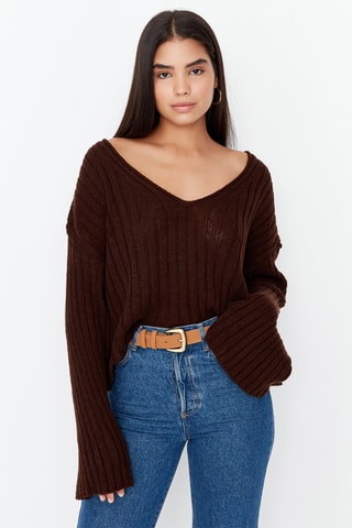Pull en laine - Marron