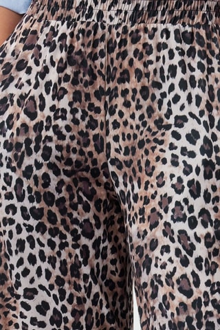 Pantalon wide legs - Beige, noir et marron