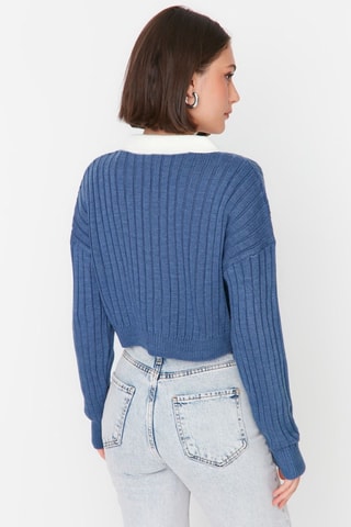 Cardigan - Bianco e blu