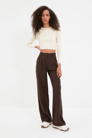 Pantalon droit - Marron