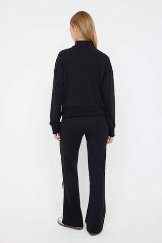 Crop top bustier e pantaloni - Nero