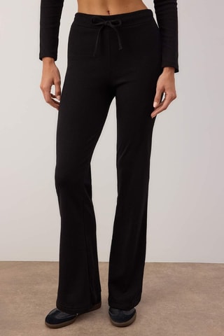 Crop top e pantaloni - Nero