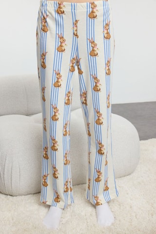 Pigiama - Bianco, blu e marrone