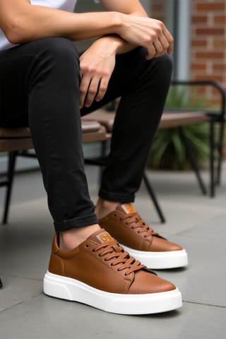 Sneakers - Bianco e marrone