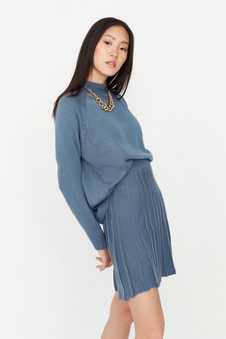 Maglia e gonna - Blu