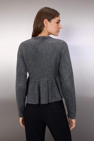 Cardigan regular - Grigio