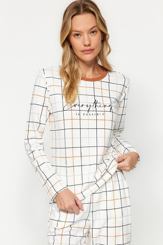 Pigiama - Bianco, nero e arancione