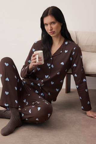 Pigiama - Blu e marrone