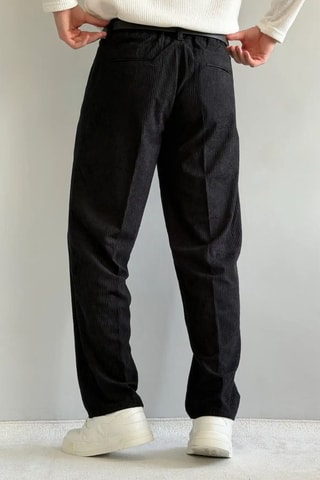 Pantaloni in velluto - Nero