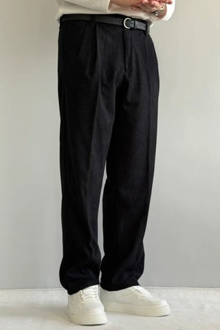 Pantaloni in velluto - Nero