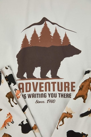 Pigiama - Nero, marrone e grigio