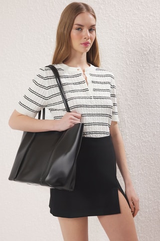 Shopping bag e pochette - Nero