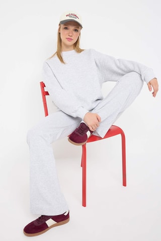 Felpa e pantaloni flare - Grigio