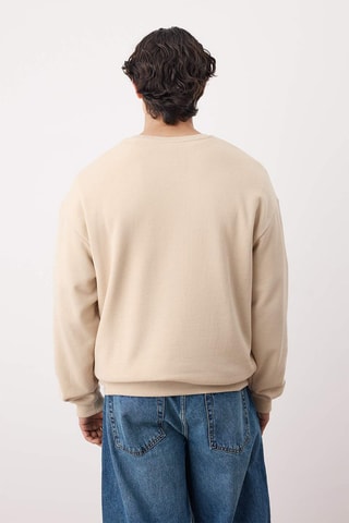 2 felpe oversize e grigio - Beige e blu