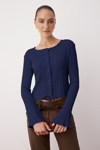 Cardigan slim - Blu