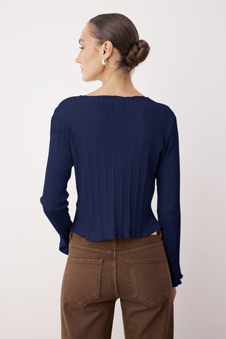 Cardigan slim - Blu