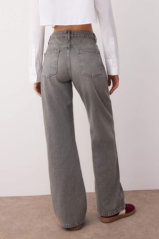 Jeans wide legs - Grigio