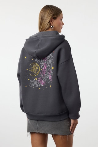 Felpa con cappuccio - Grigio