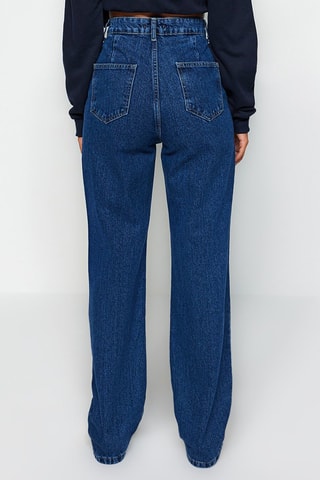 Jean bootcut taille haute - Bleu