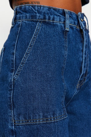 Jean bootcut taille haute - Bleu