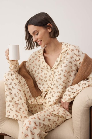 Pigiama - Beige e marrone