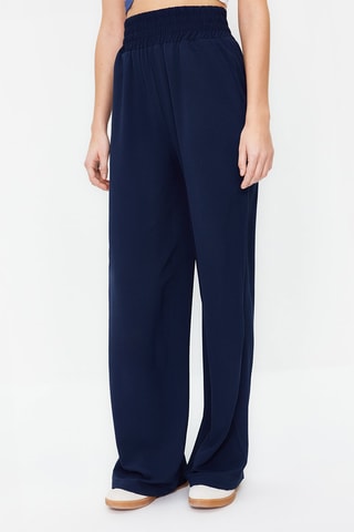 Pantaloni wide legs - Blu
