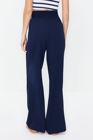 Pantaloni wide legs - Blu