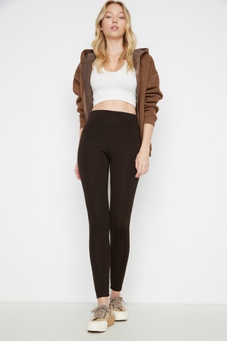 Legging taille haute - Marron