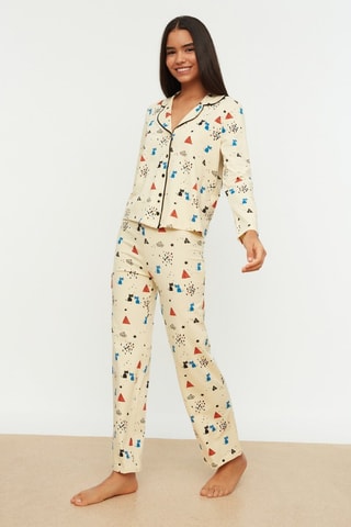 Pigiama - Bianco, blu e nero