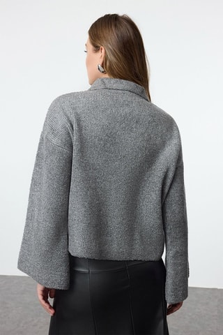 Cardigan regular - Grigio