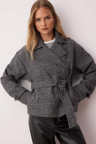 Giacca regular - Bianco, nero e grigio