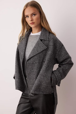 Giacca regular - Bianco, nero e grigio