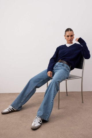 Jeans wide legs - Blu