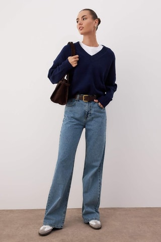 Jeans wide legs - Blu