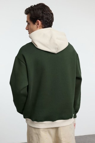Felpa oversize - Bianco e verde