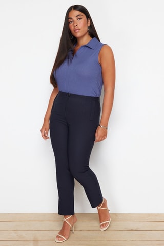 Pantaloni cigarette - Blu