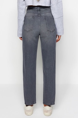 Jeans straight a vita alta - 