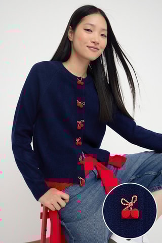 Cardigan - Blu e rosso